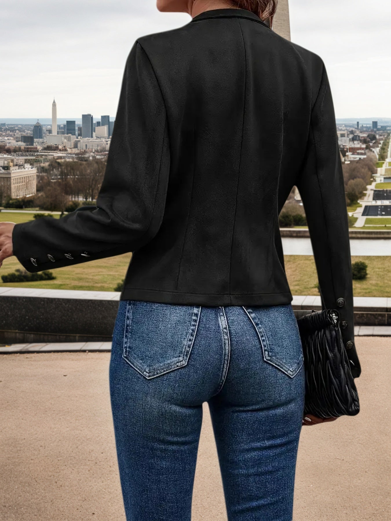 Women's Double Breasted Jacket - 2025 Retro Fall Coat - Fashions Envy