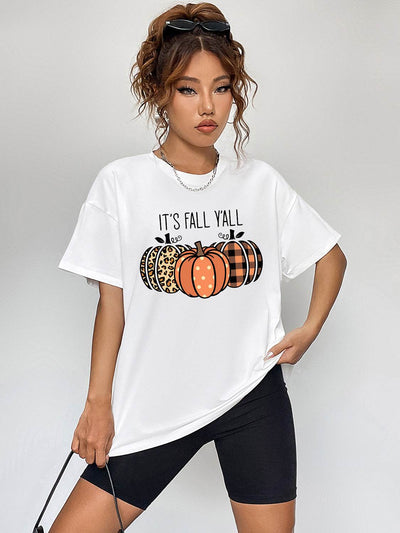 IT'S FALL Y'ALL Graphic T-Shirt - Autumn Statement Tee - Fashions Envy