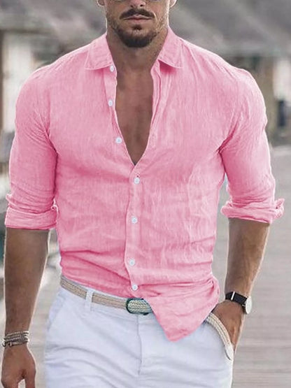 Casual Button-Down Shirt Men - Classic Fit Cotton - Fashions Envy