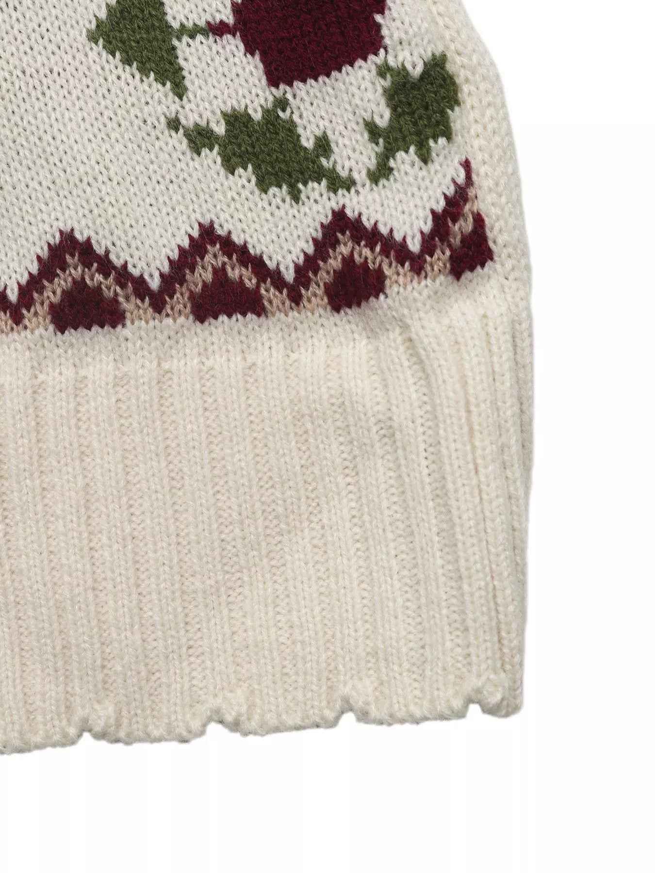 Cable Knit Turtleneck Sweater - Fair Isle Holiday Style - Fashions Envy