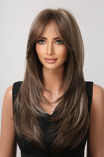 13*1" Full-Machine Wigs Synthetic Long Straight 22" - Fashions Envy
