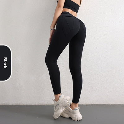 High Waist Yoga Pants - Hip Lift Design with Pockets