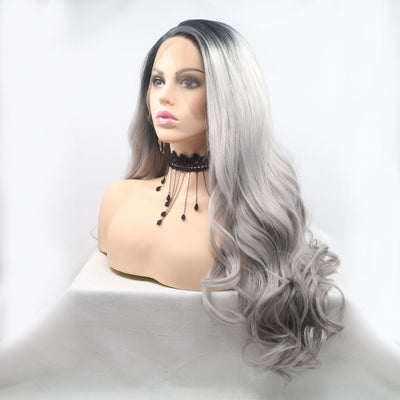 13*3" Lace Front Wigs Synthetic Long Wavy 24" 130% Density - Fashions Envy