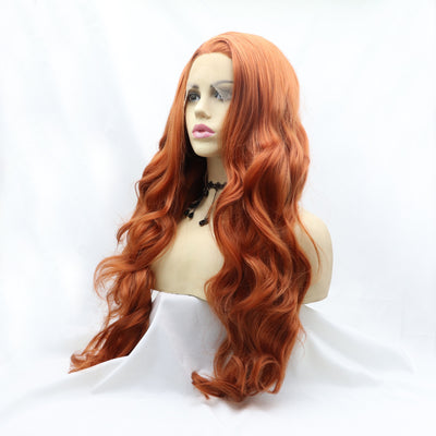 13*3" Lace Front Wigs Synthetic Long Wavy 24" 130% Density - Fashions Envy
