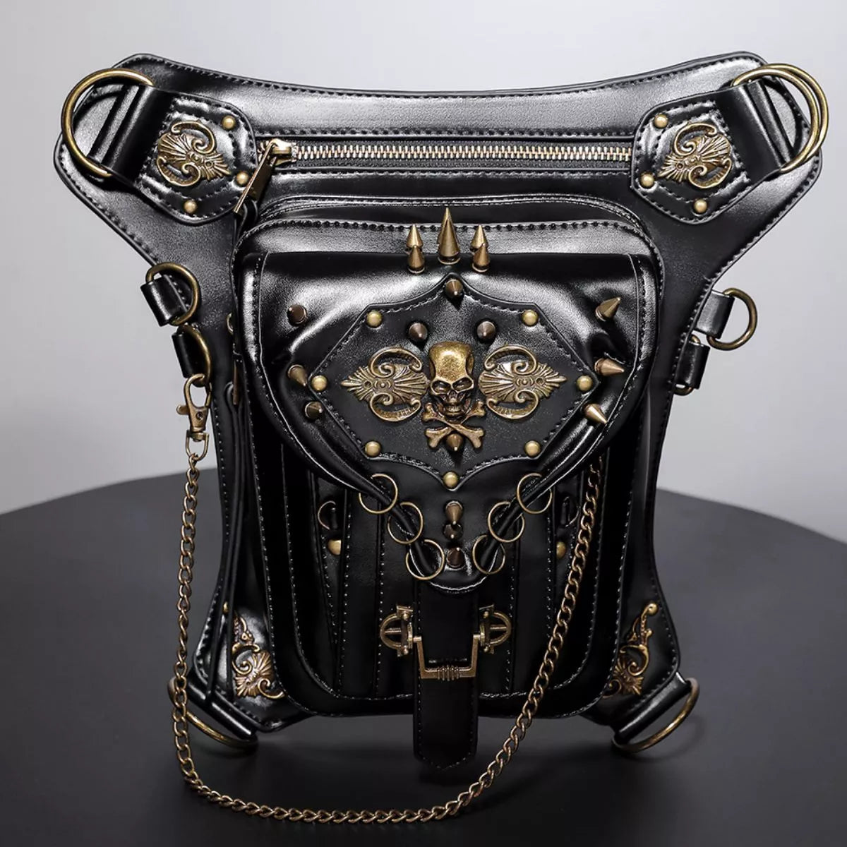 Steampunk Skull Bag - Multi-Wear Gothic Crossbody - Fashions Envy