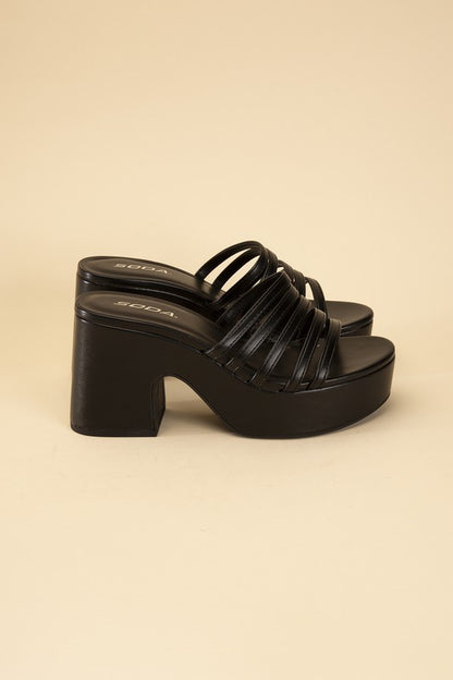 Casual Edge Platform Mule Slides