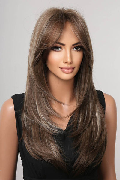 13*1" Full-Machine Wigs Synthetic Long Straight 22" - Fashions Envy