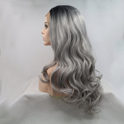 13*3" Lace Front Wigs Synthetic Long Wavy 24" 130% Density - Fashions Envy