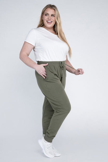 Relaxed Fit Plus Size Casual Jogger Pants