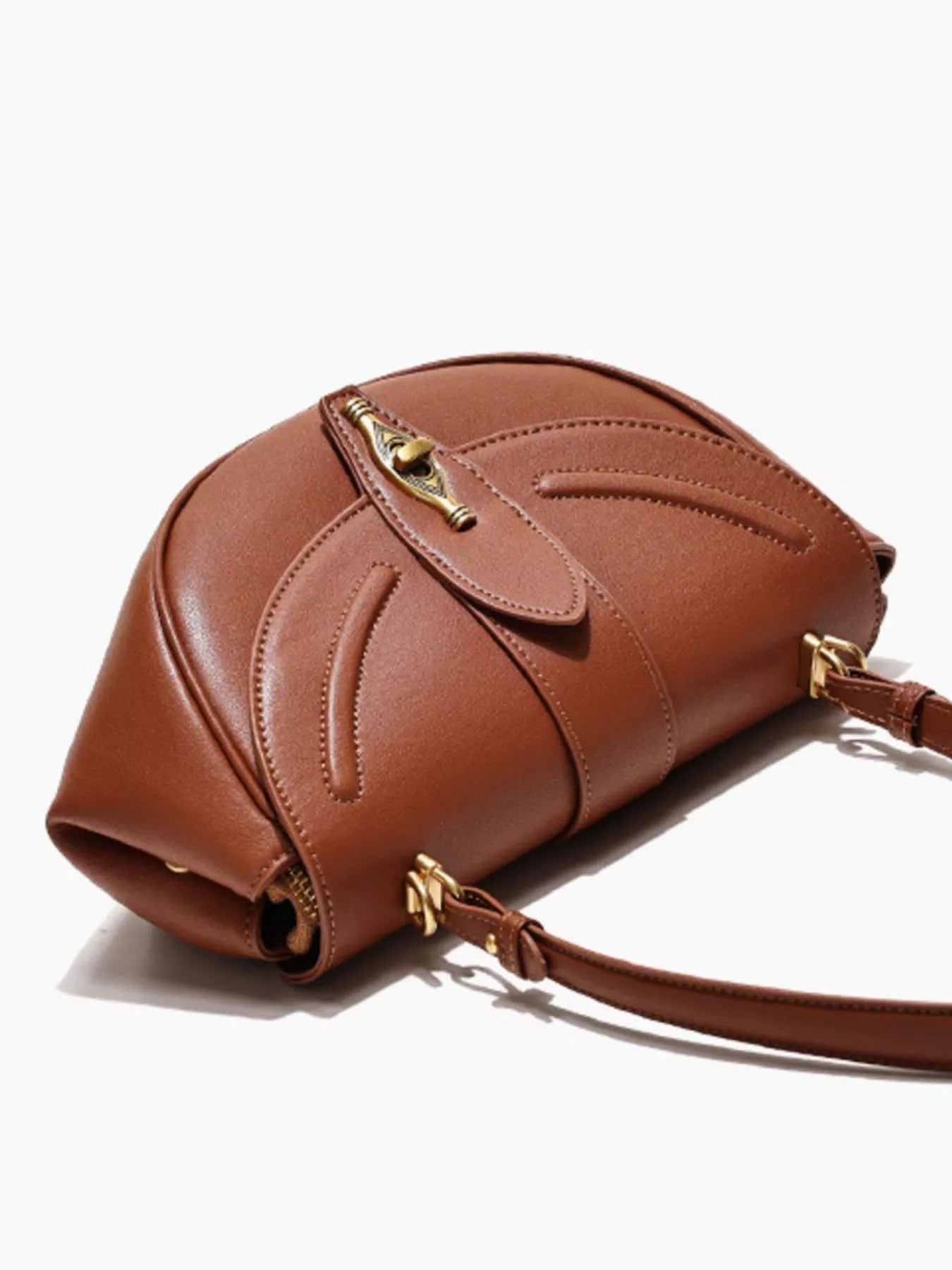 Saddle Shoulder Bag - Vintage Leather Small Design - Fashions Envy