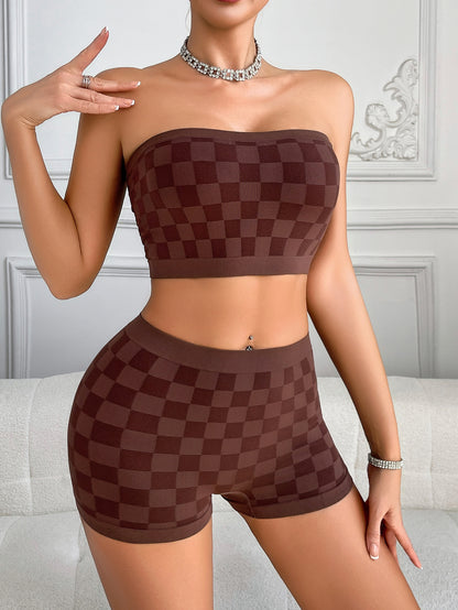 Cozy Vibes Set - Bandeau & Boxer Shorts Lounge Duo