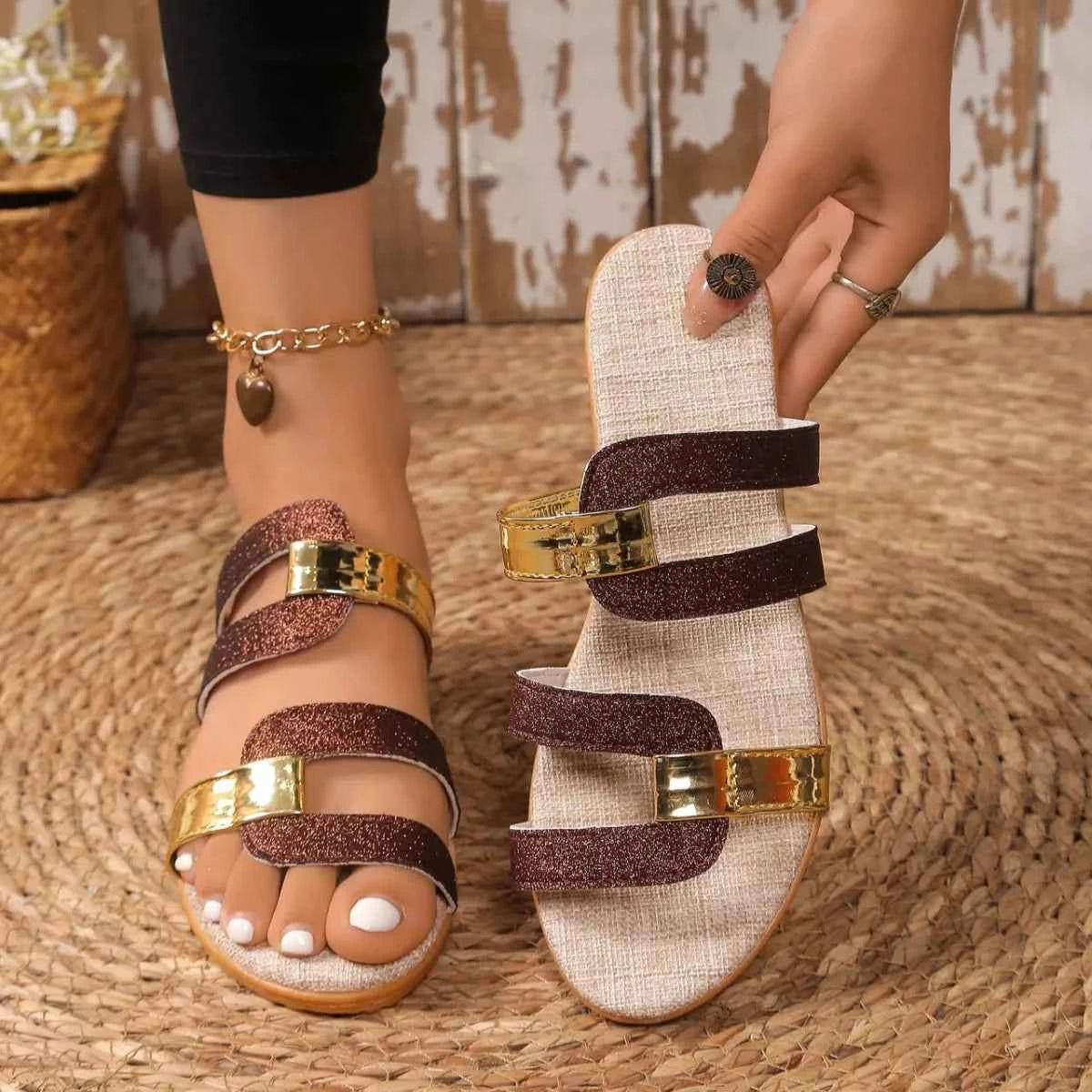 Open Toe Wedge Sandals