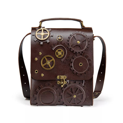 Steampunk Gear Bag - Mechanical Crossbody with Gears - Fashions Envy