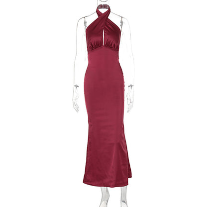 Elegant Backless Sleeveless Dress - Summer Fashion Dress