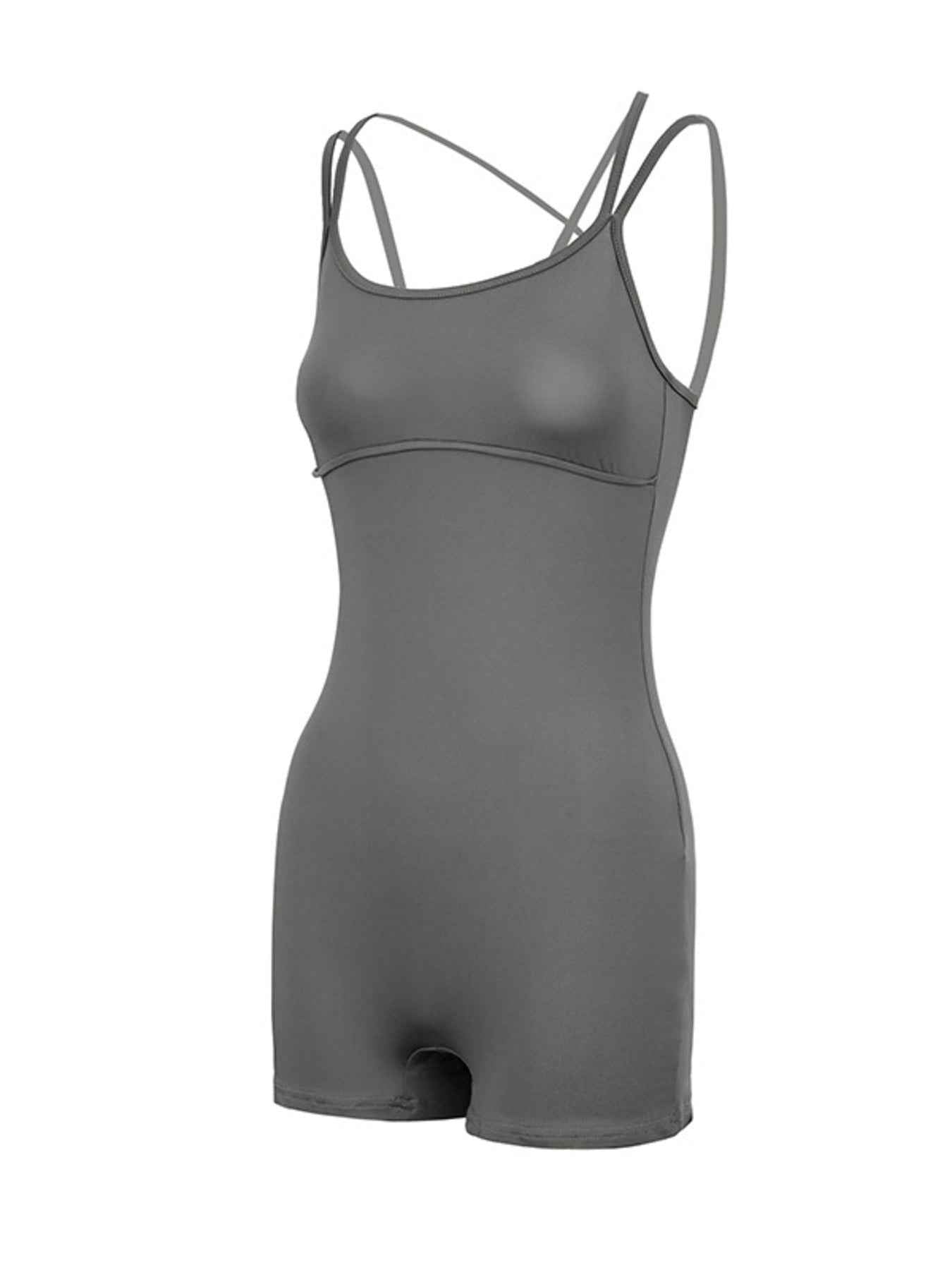 Double Spaghetti Strap Active Romper