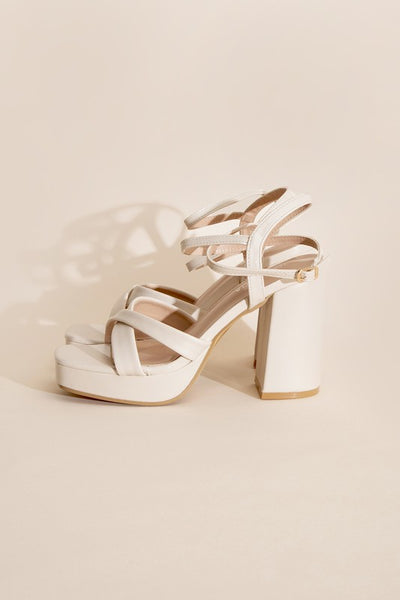 VALOR-1 Cross Ankle Strap Platform Block Heels