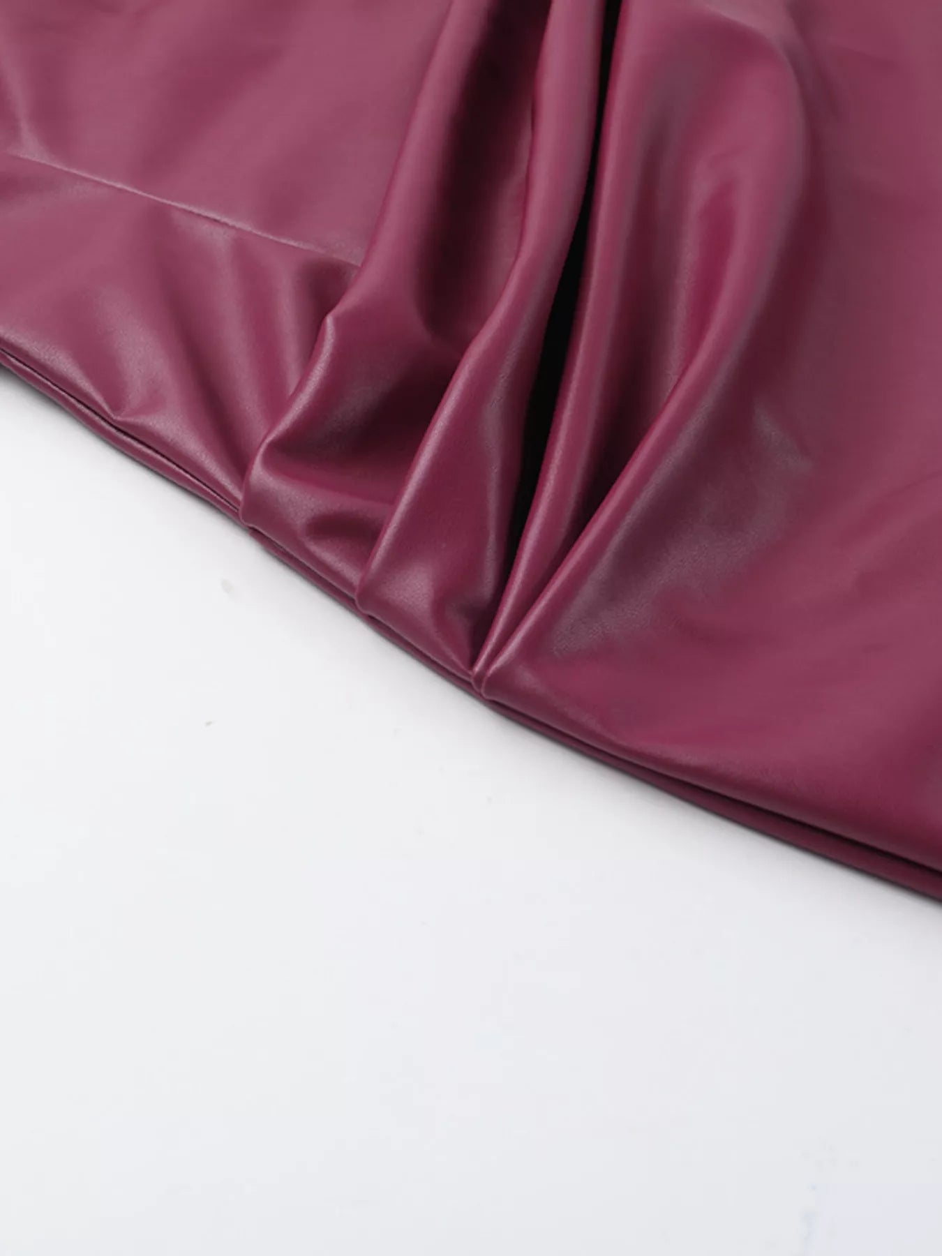 Faux Leather Bodycon Maxi Dress - Lace-Up Back Slit - Fashions Envy