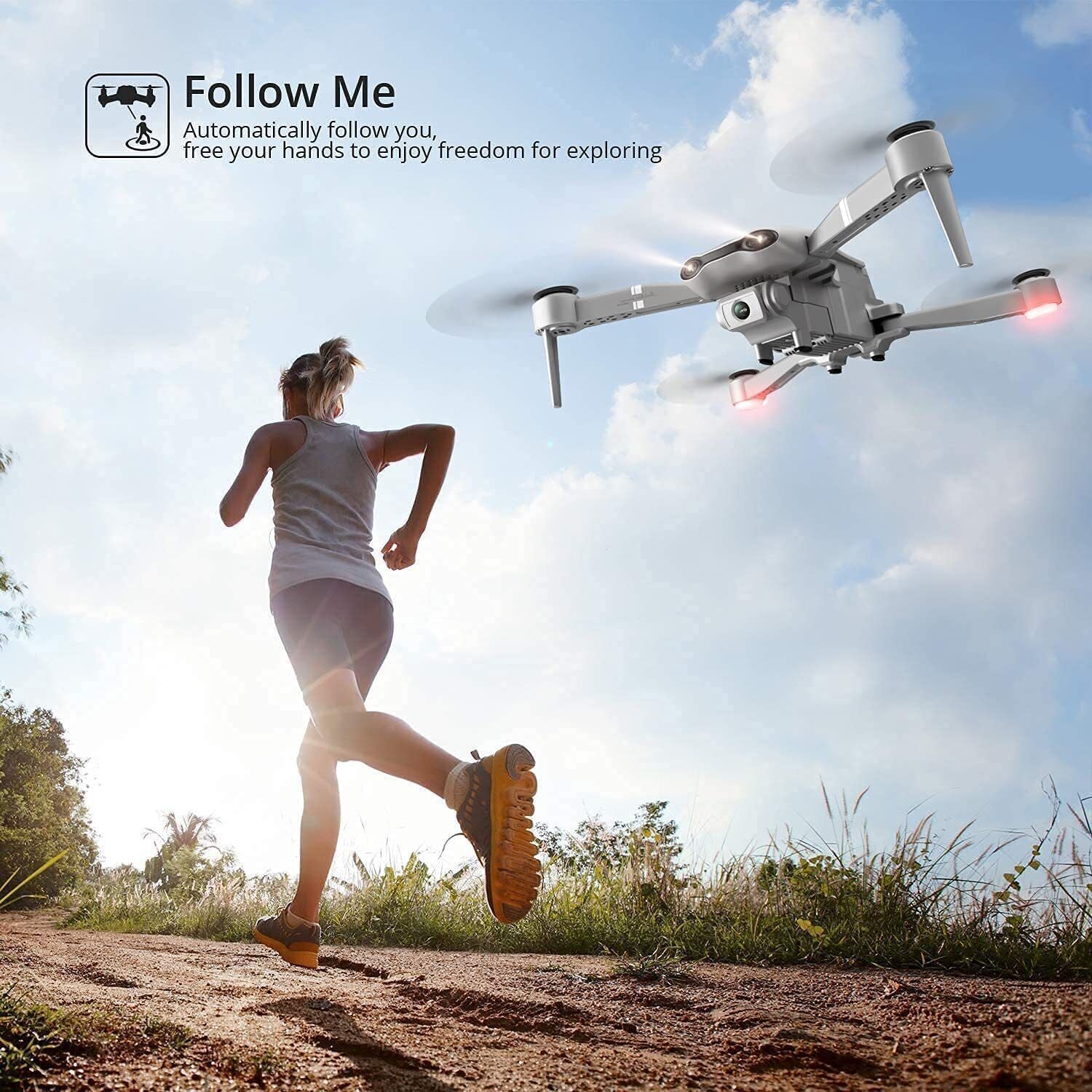 2025 RC Drone 4K Camera GPS - Beginner Quadcopter with 2 Batteries & Bag