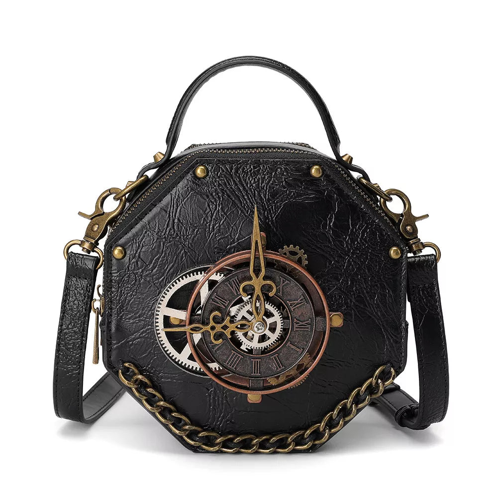 Steampunk Crossbody Bag - Clockwork Gear Design Mini - Fashions Envy