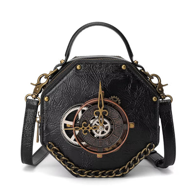 Steampunk Crossbody Bag - Clockwork Gear Design Mini - Fashions Envy