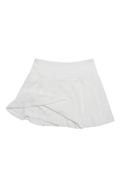 Solid Light Fabric Tennis Skirt