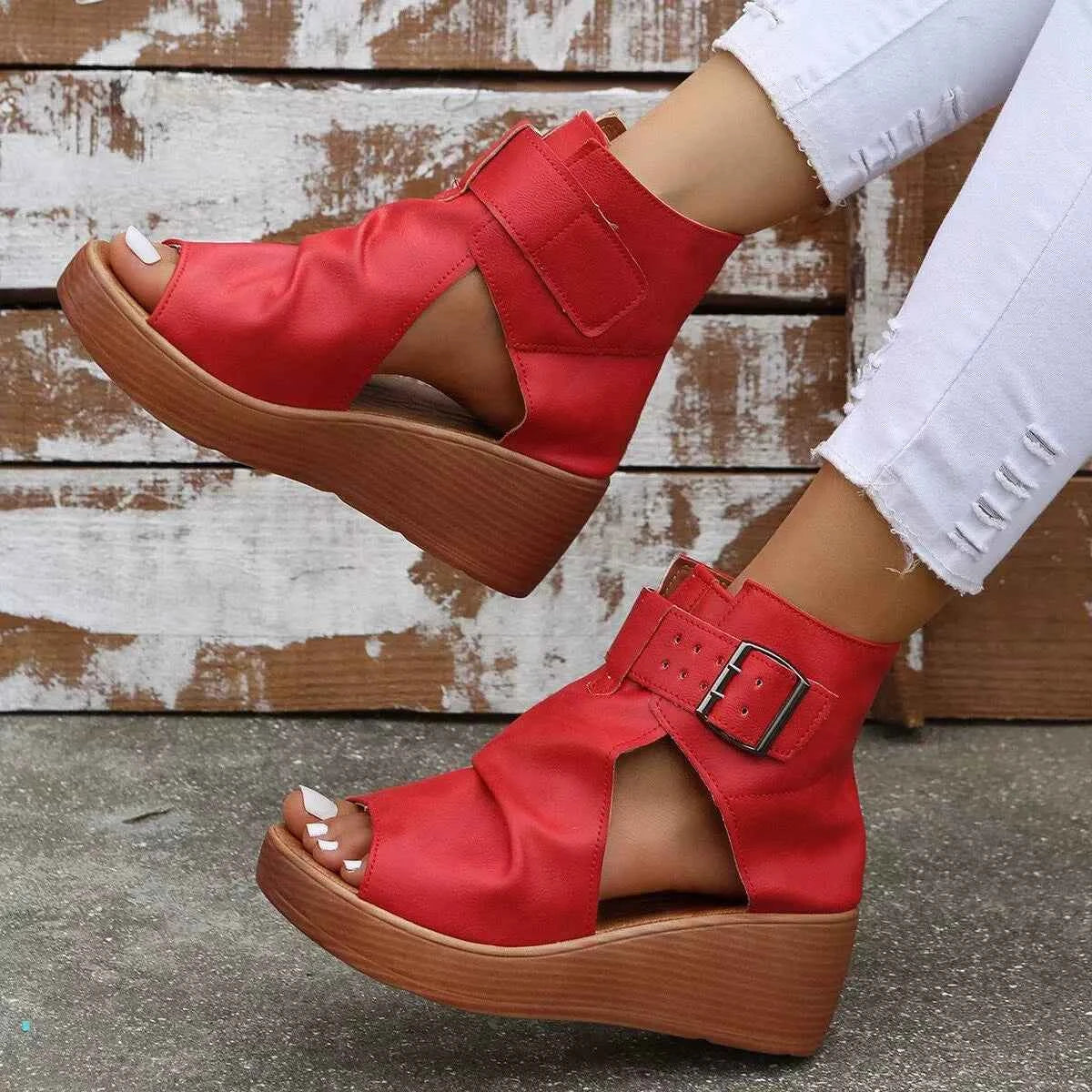 Open Toe Wedge Sandals