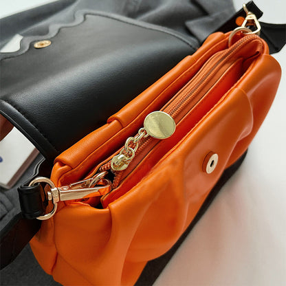 Halloween Pumpkin Crossbody Bag - Cartoon Shoulder Bag with Wings
