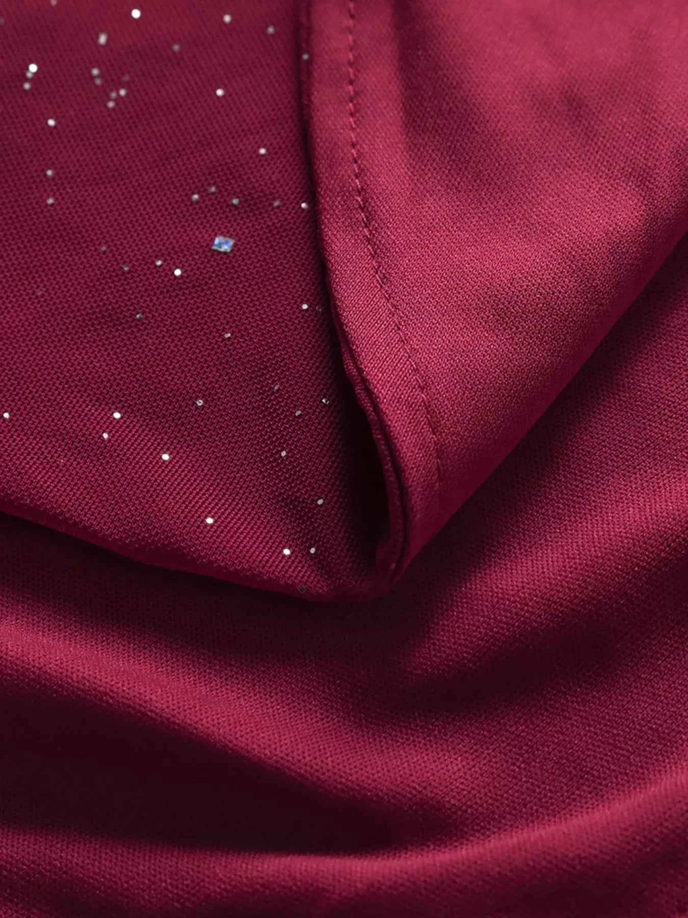 Glitter Slit Maxi Dress