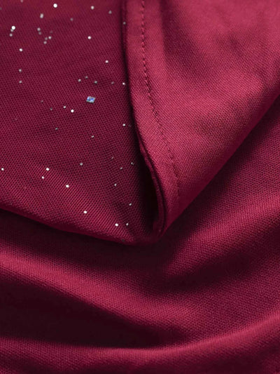 Glitter Slit Maxi Dress