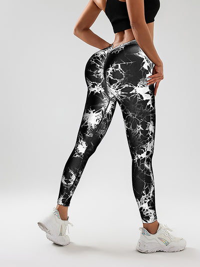 Butt Lifting Yoga Leggings - Tie Dye High Waist Activewear
