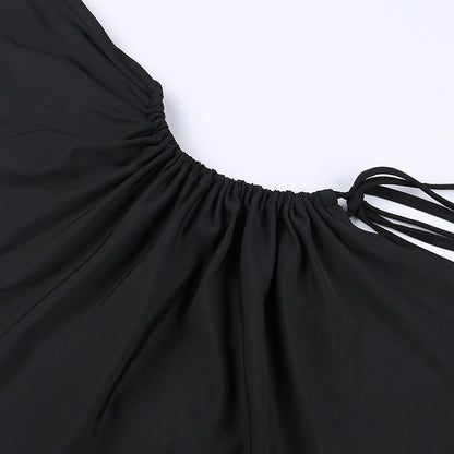 Women's Sexy Backless Slim Fitting Bodycon Slit Mini Dress