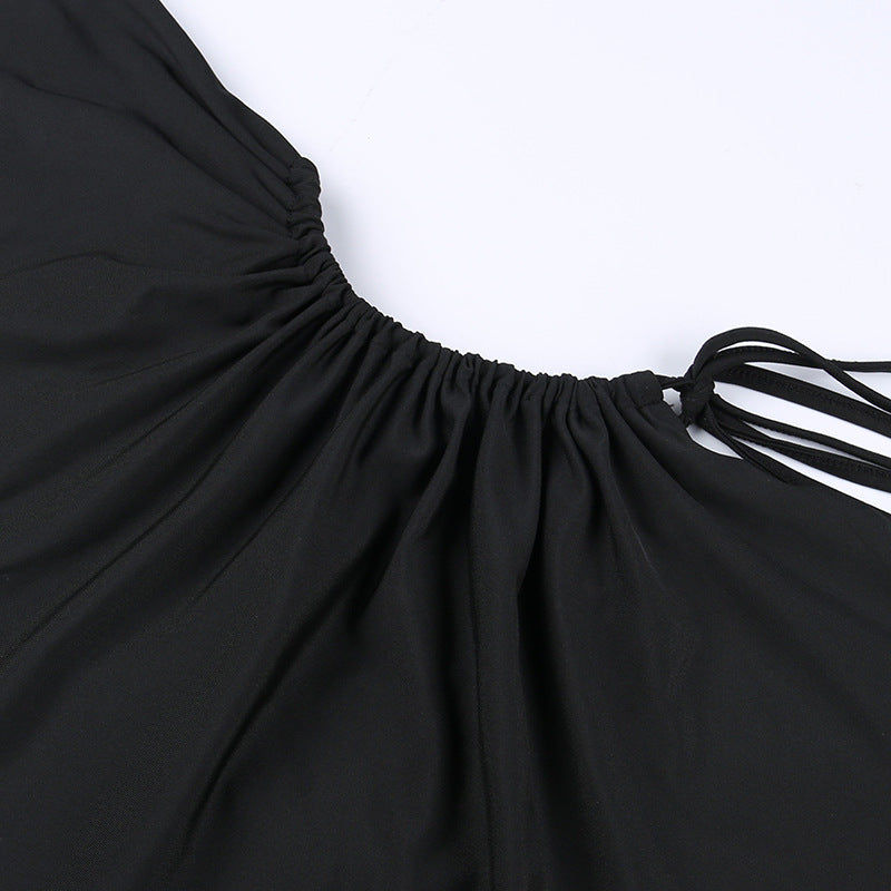 Women's Sexy Backless Slim Fitting Bodycon Slit Mini Dress