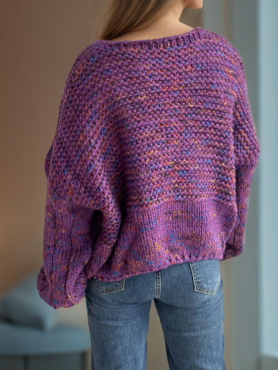 Dropped Shoulder Sweater - Cozy Long Sleeve Style