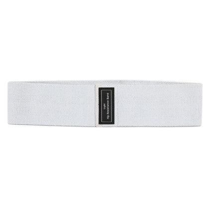 Fashions Envy white fabric Hip Booty Bands resistance loop with center label for glute workouts