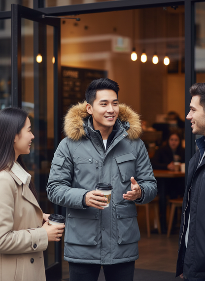 Gray Parka Lifestyle Image