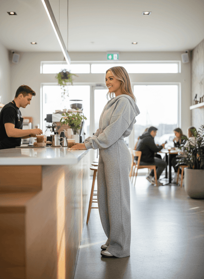 Zip-Up Hoodie & Drawstring Pants - Cozy Lounge Set - Fashions Envy