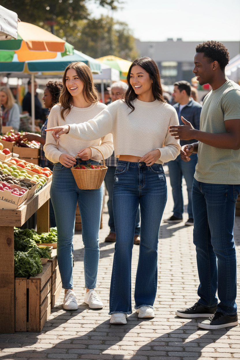 High Rise Flare Jeans Lifestyle Image 2