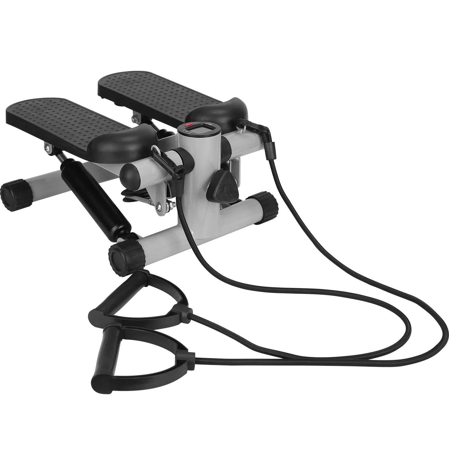 Mini Exercise Stepper with Resistance Bands - LCD Monitor Fitness Stepper - Fashions Envy