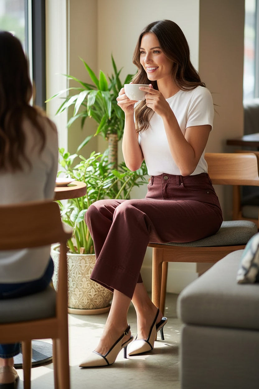 RISEN Crop Wide Leg Jeans - Tummy Control High Rise No Waistband - Fashions Envy