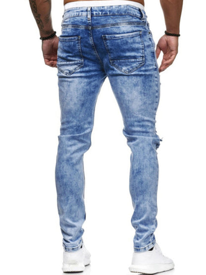 Men's Street Style Four Seasons Cotton Blend Knit Denim Jeans