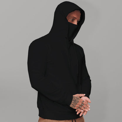 Men's Long Sleeve Call of Duty Style Face Mask Sweatshirt Hoodie