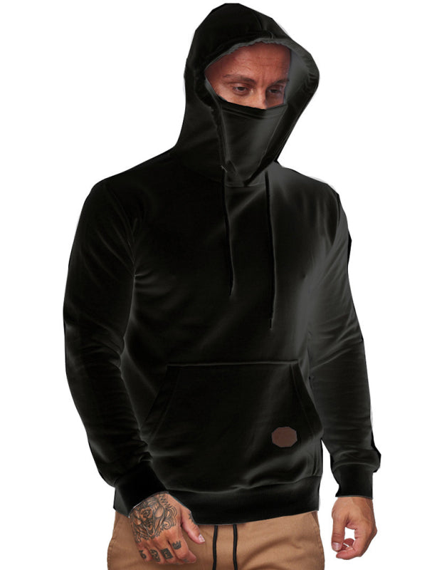 Men's Long Sleeve Call of Duty Style Face Mask Sweatshirt Hoodie