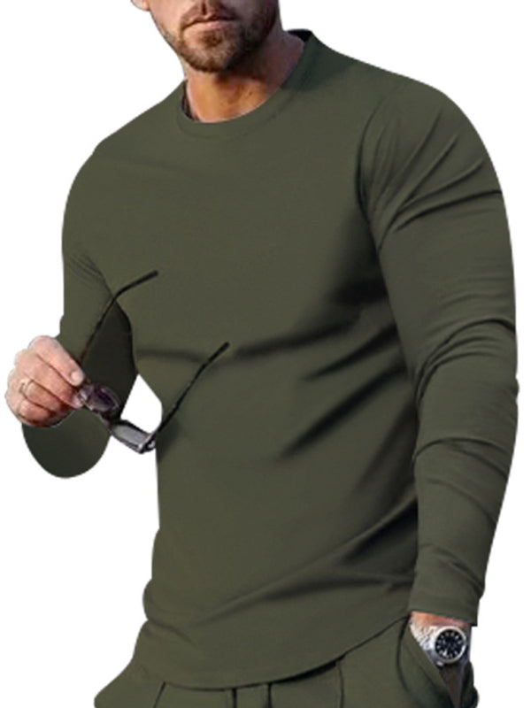 Men's Two-piece Set Round Neck Long Sleeve T-Shirt Trousers Casual Sports Suit