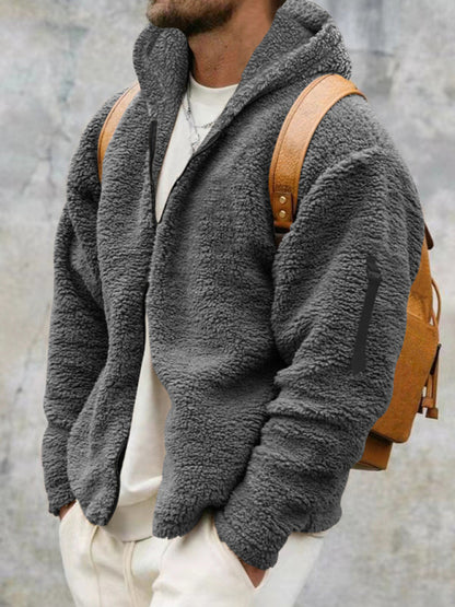 Men's Warm Loose Fit Hooded Casual Jacket