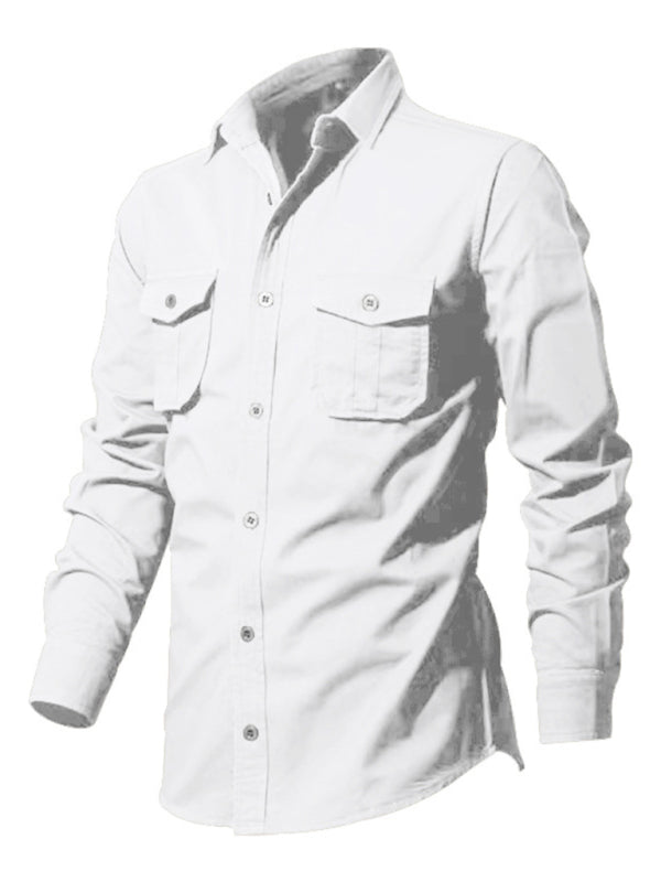 Men's Multi-pocket Casual Long-sleeved Shirt