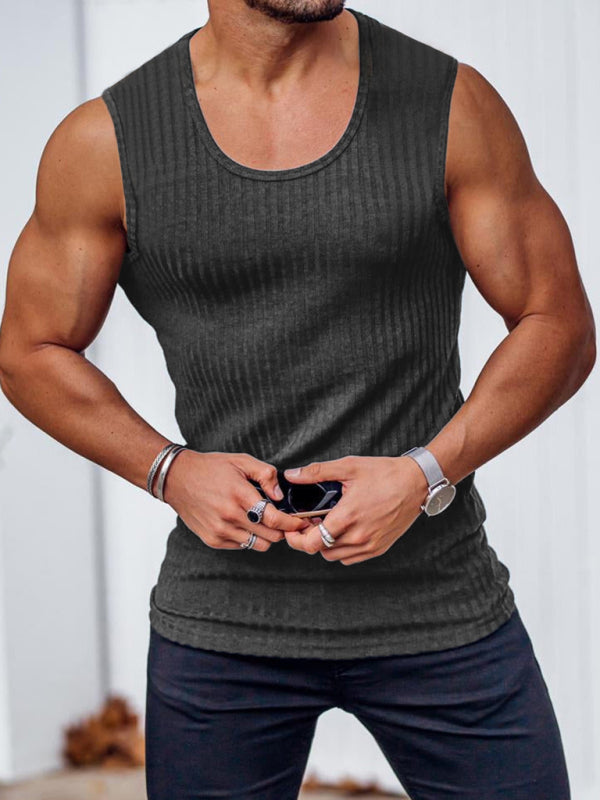 Men's Casual Slim Wide Shoulder Tank Top