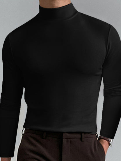 Men's Turtleneck Long Sleeve T-shirt