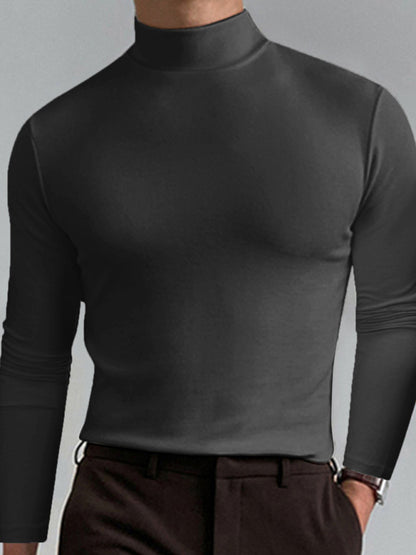 Men's Turtleneck Long Sleeve T-shirt