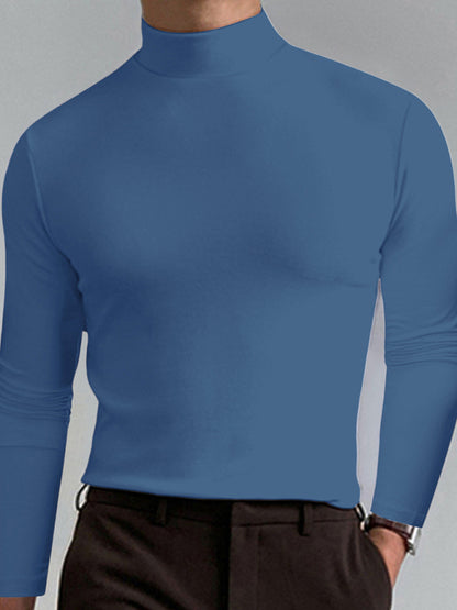 Men's Turtleneck Long Sleeve T-shirt