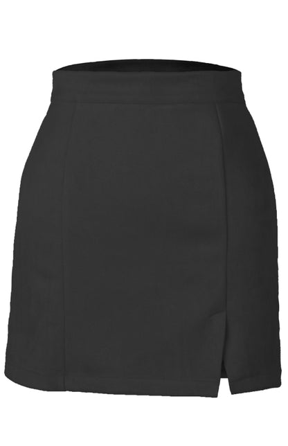 Suede Hip High Waist A-Line Mini Skirt